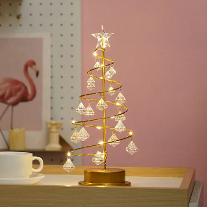 Christmas Table Lamp with LED Spiral Design