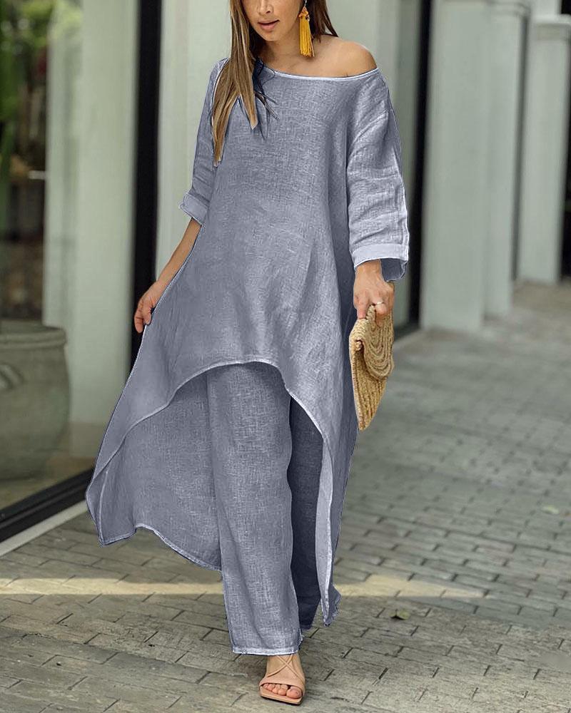 Sam Dress | Casual Two-Piece Set in Solid Colors