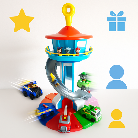 Kids Car Track Playset Slide Tower