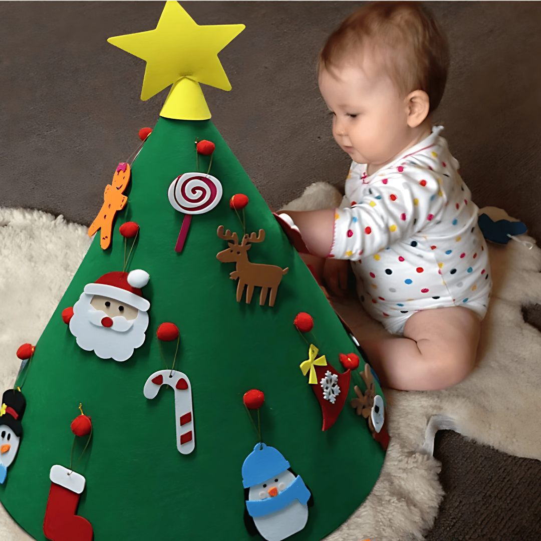 Christmas Decorations Felt Toddler Activity Tree