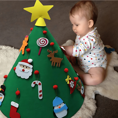 Christmas Decorations Felt Toddler Activity Tree