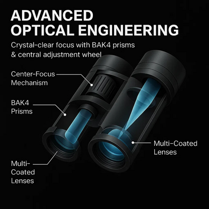 High Power Compact Travel Binoculars