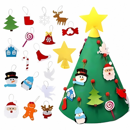 Christmas Decorations Felt Toddler Activity Tree