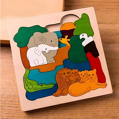 Wooden Animal Puzzle Educational Toy
