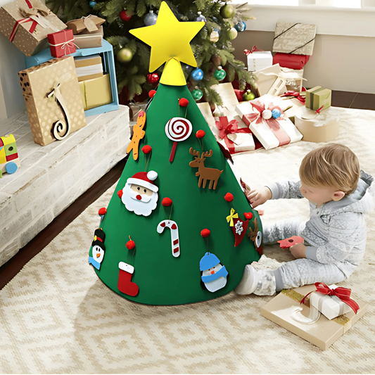 Christmas Decorations Felt Toddler Activity Tree