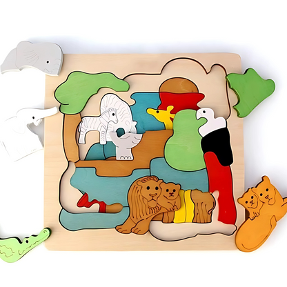 Wooden Animal Puzzle Educational Toy