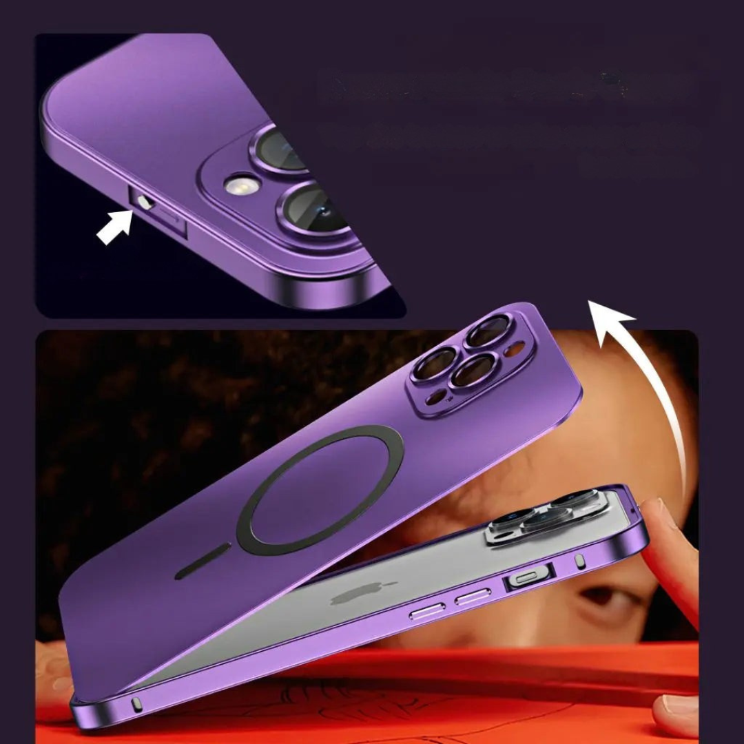 Phone Case Magnetic Metal Slim Protective Cover