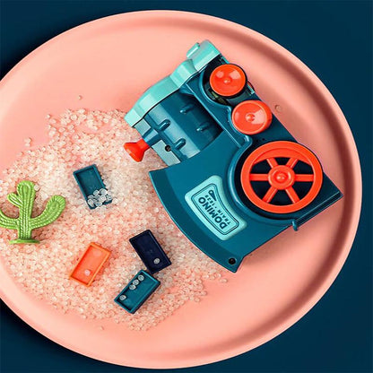 Wooden Domino Train Automatic Toy Set
