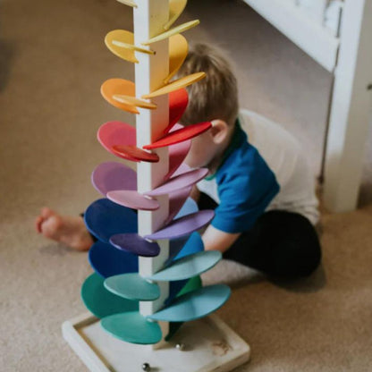 Marble Run Wooden Rainbow Sensory Toy