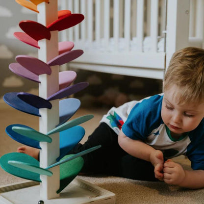 Marble Run Wooden Rainbow Sensory Toy