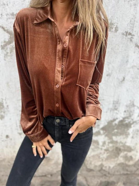 Lyn | Classic Velvet Blouse