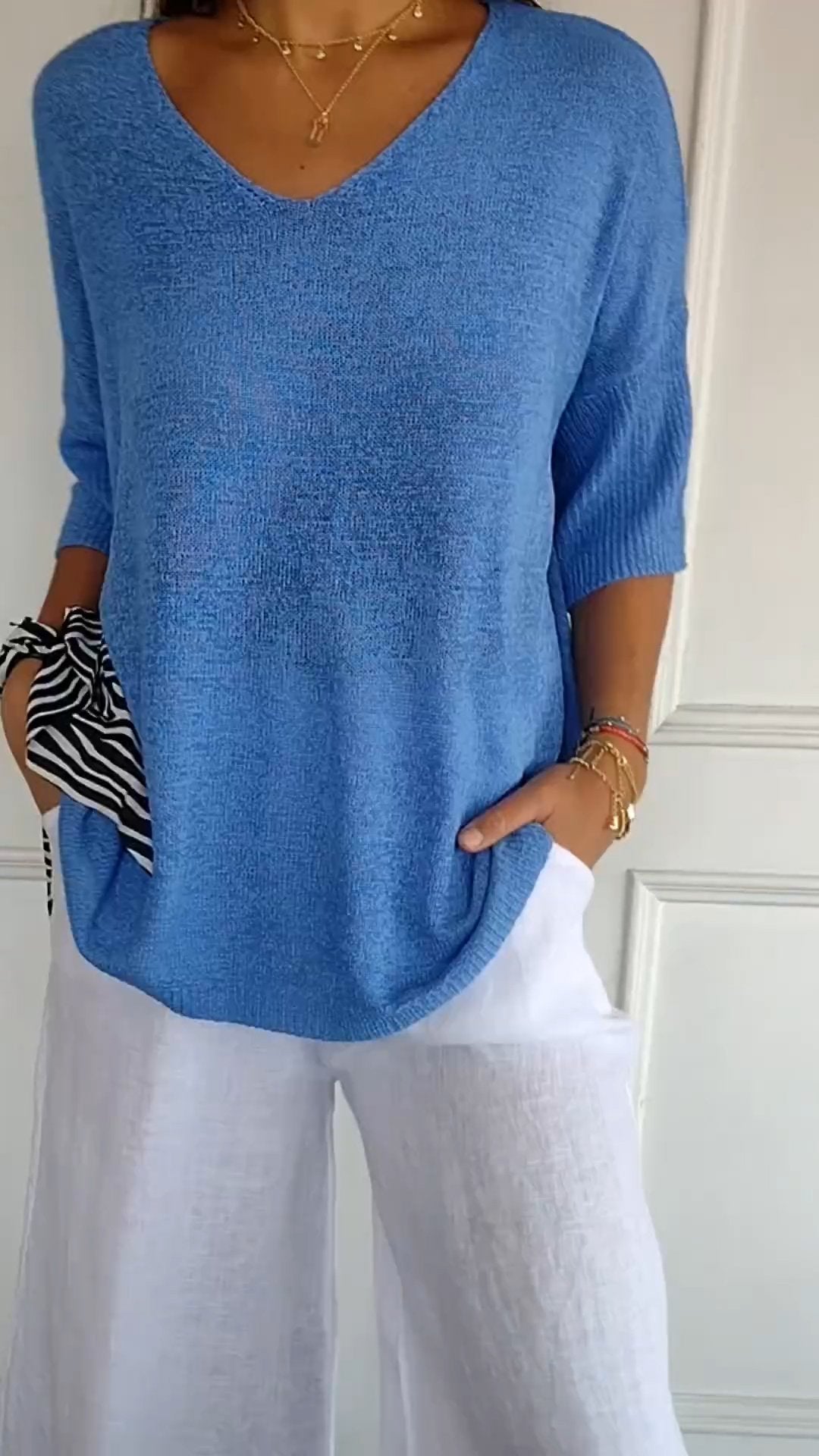 Anna - Knit Top with V-Neck