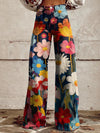 Tyra | Comfortable Colorful Floral Print Wide-Leg Pants