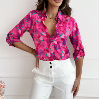 Jessica Casual Blouse with Floral Print
