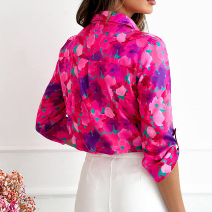 Jessica Casual Blouse with Floral Print