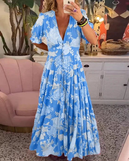 Izara | Soft Grace Maxi Dress With Flowing Silhouette