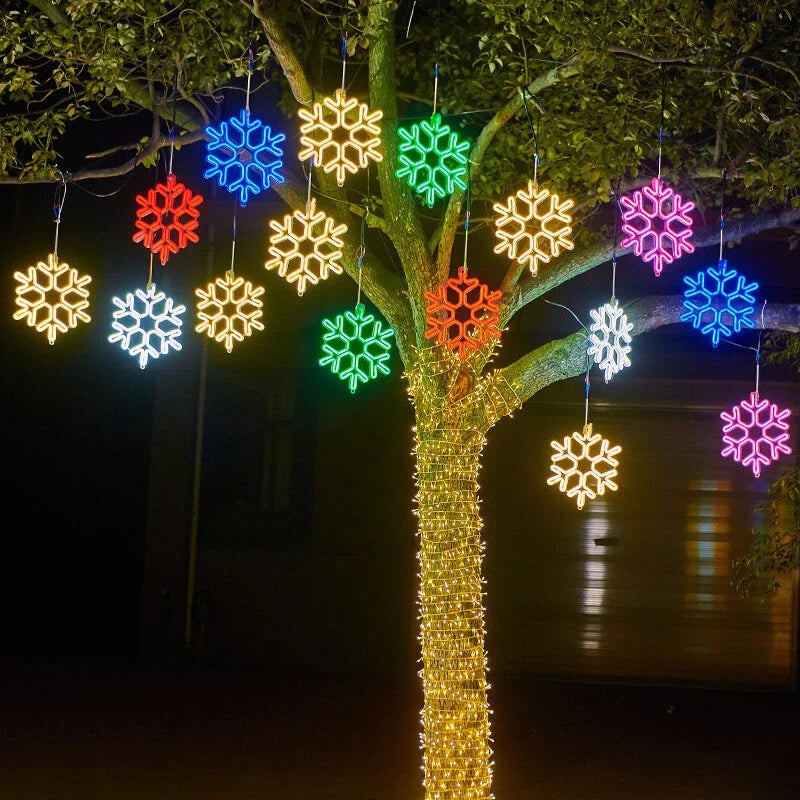 Christmas Decorations LED Outdoor Snowflake Lights
