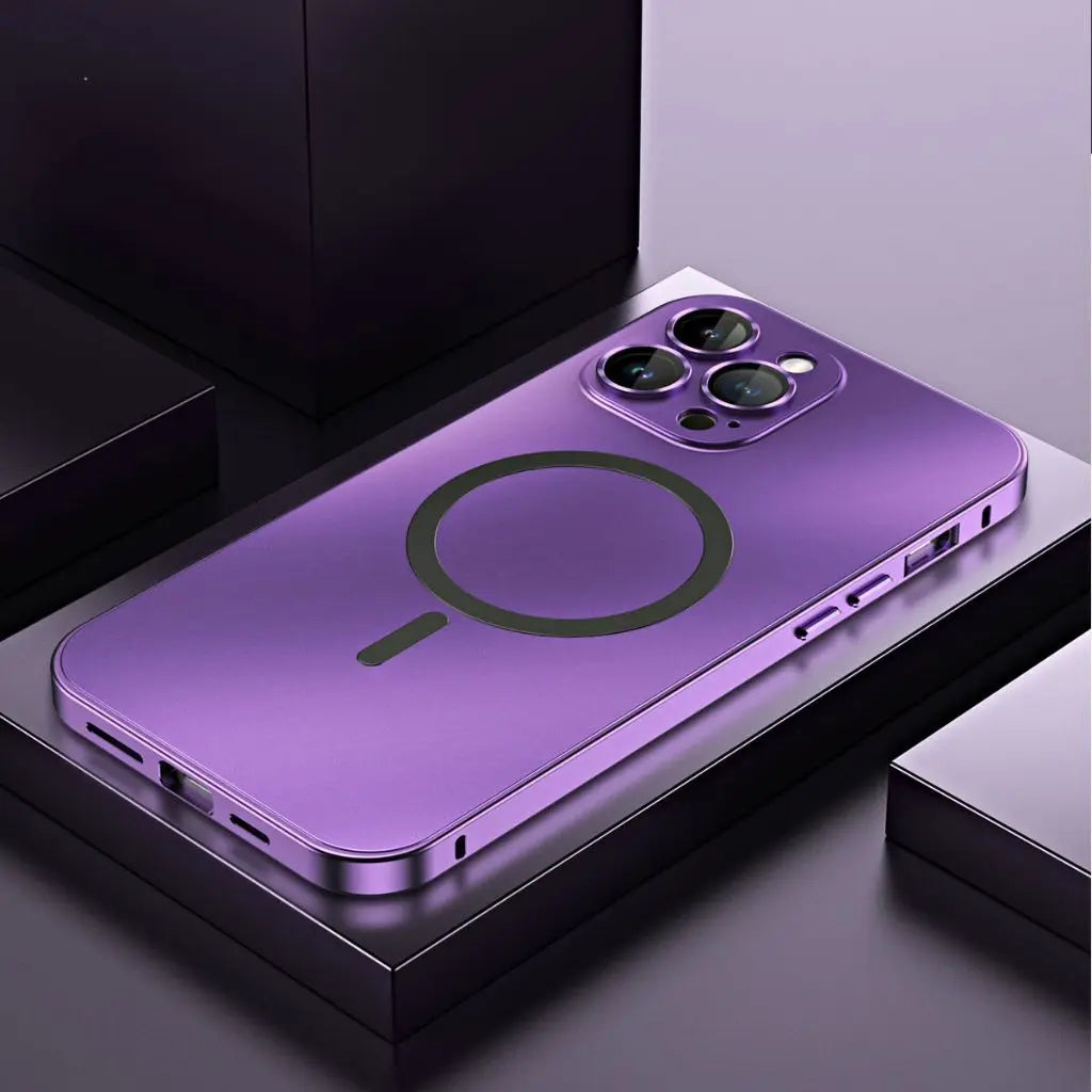 Phone Case Magnetic Metal Slim Protective Cover