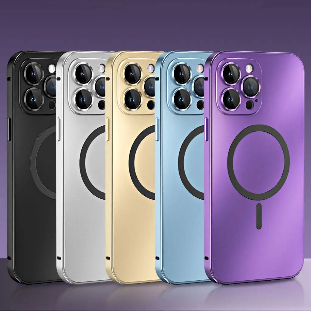 Phone Case Magnetic Metal Slim Protective Cover