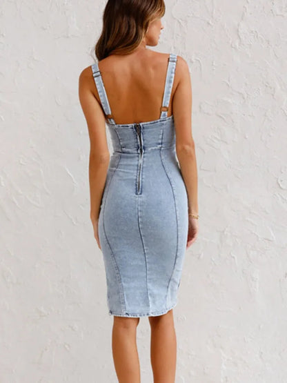 Mirabella - Denim Dress with Adjustable Straps