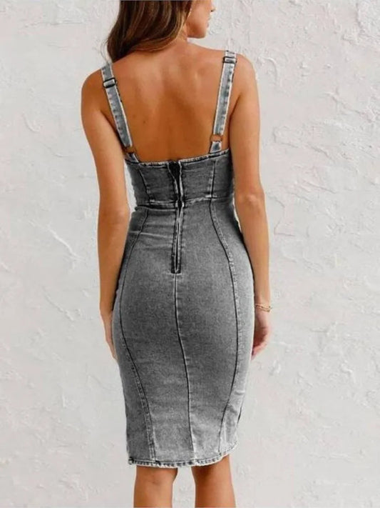Mirabella - Denim Dress with Adjustable Straps