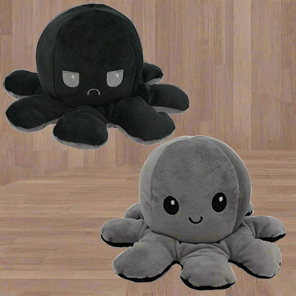 Reversible Plush Octopus Soft Toy