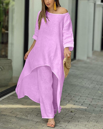 Sam Dress | Casual Two-Piece Set in Solid Colors