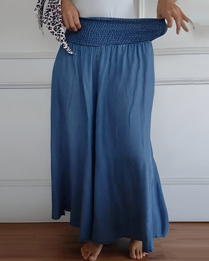 Saab Wide-Leg Pants with Elastic Waist
