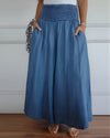 Saab Wide-Leg Pants with Elastic Waist
