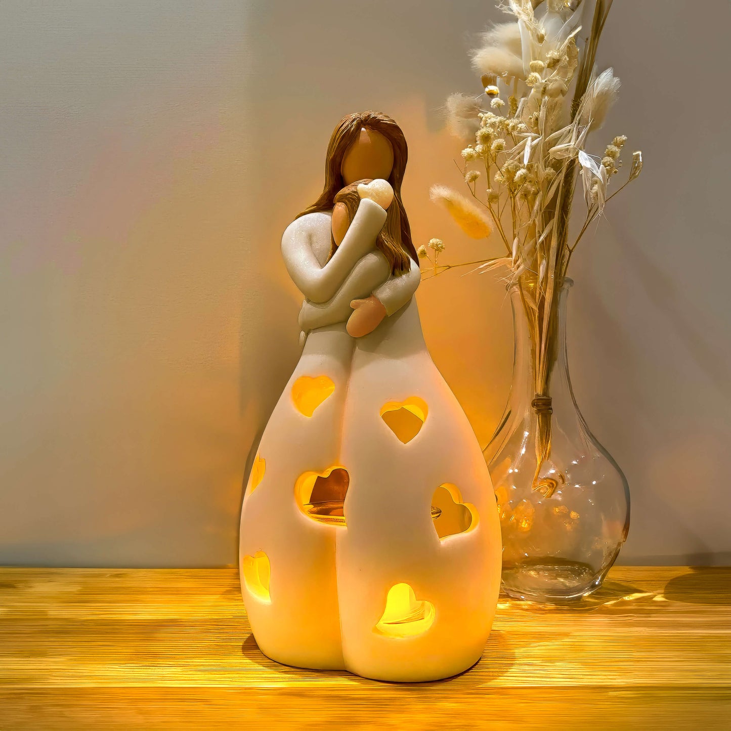 Table Lamp with Romantic Resin Design