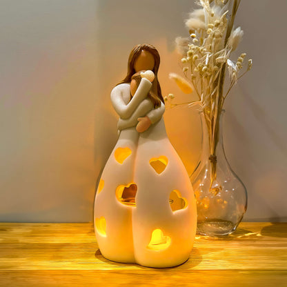 Table Lamp with Romantic Resin Design