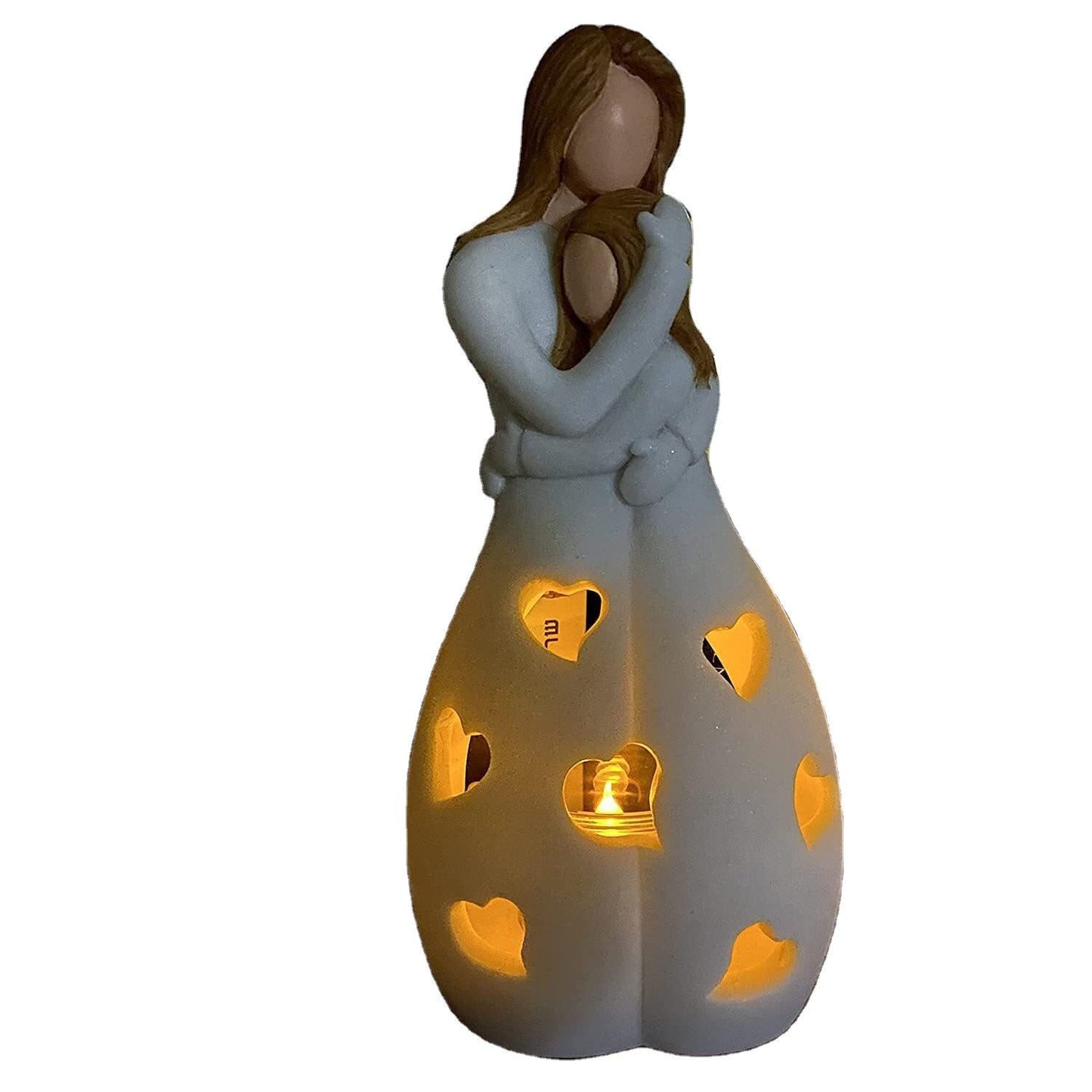 Table Lamp with Romantic Resin Design