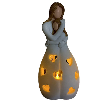 Table Lamp with Romantic Resin Design