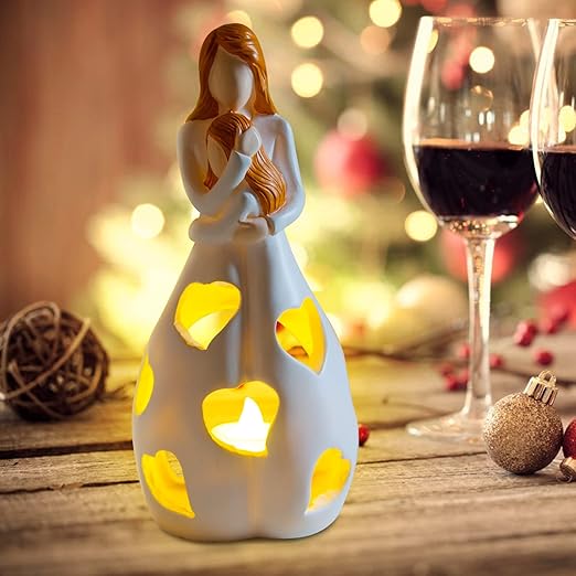 Table Lamp with Romantic Resin Design