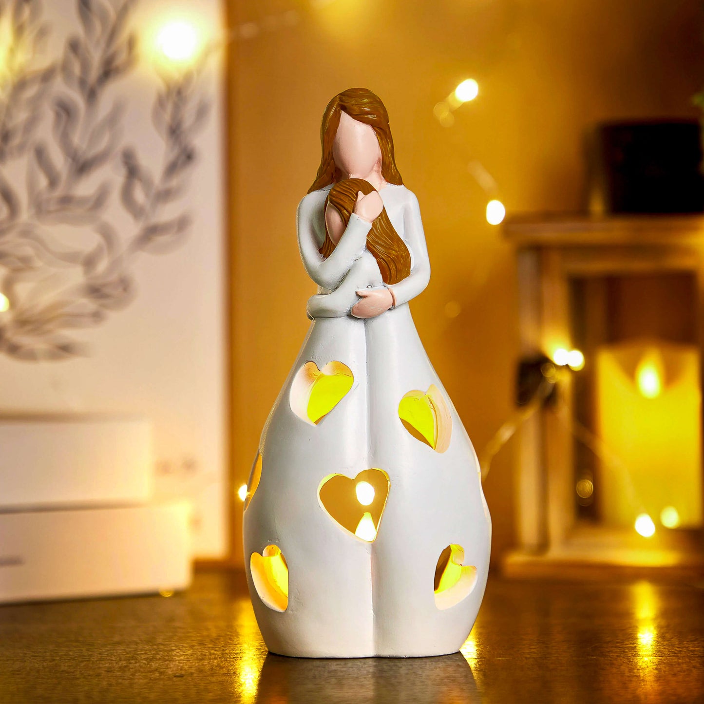 Table Lamp with Romantic Resin Design