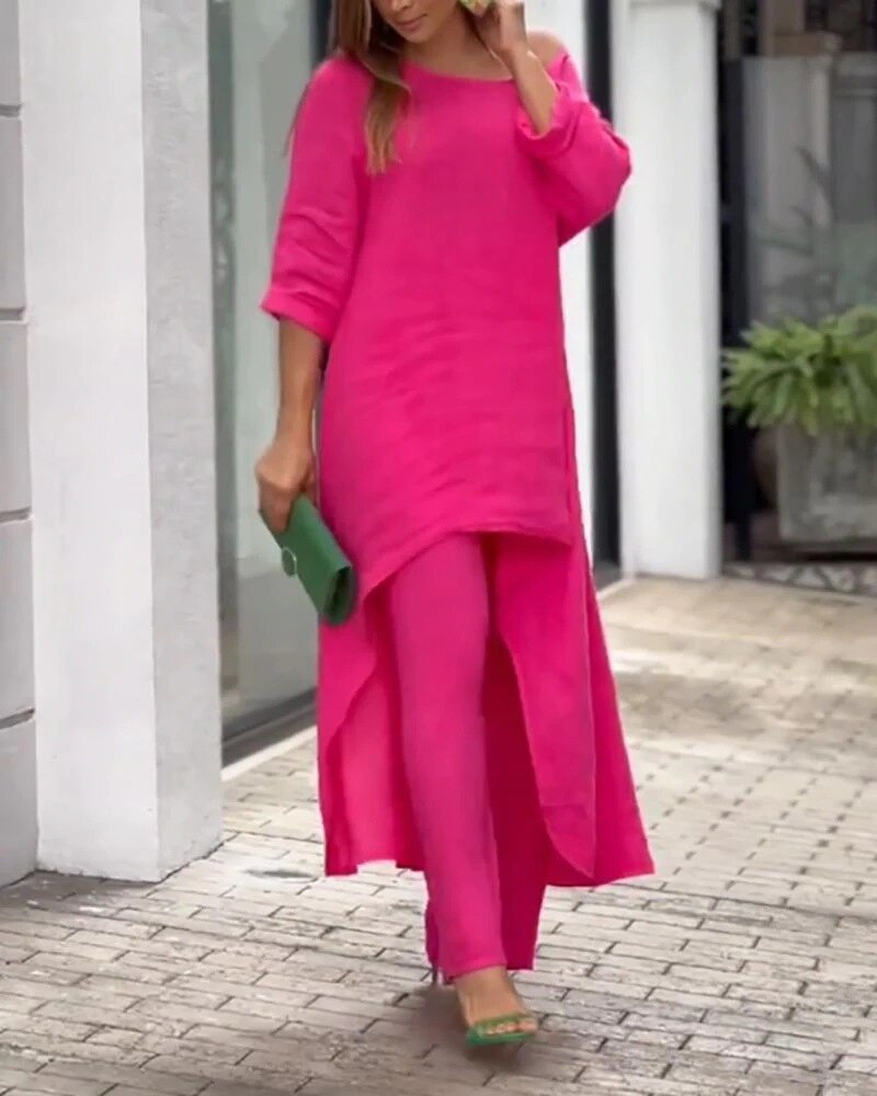 Sam Dress | Casual Two-Piece Set in Solid Colors