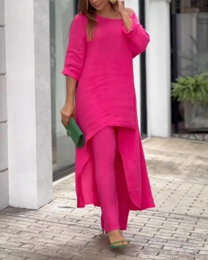 Sam Dress | Casual Two-Piece Set in Solid Colors