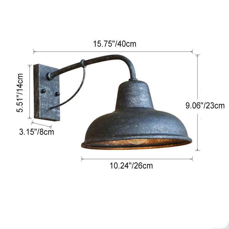 Wall Light Rustic Black Outdoor Lantern