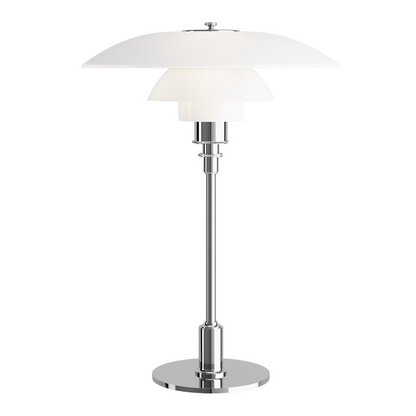 Table Lamp with Glass Shade and Brass Base