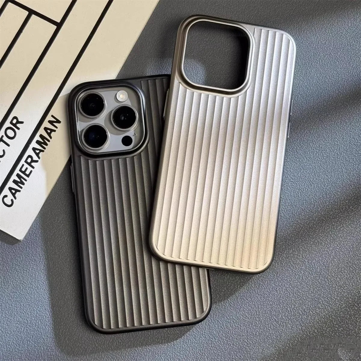 Phone Case Slim Shockproof Ribbed Matte