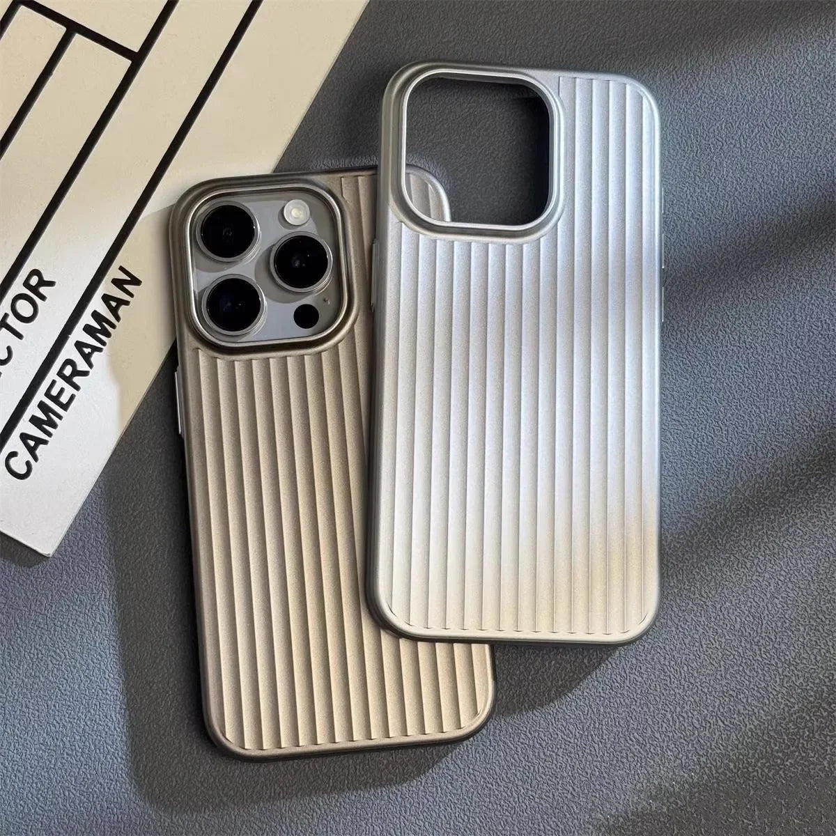 Phone Case Slim Shockproof Ribbed Matte