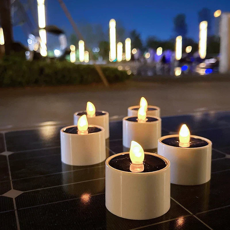 Outdoor Solar Powered LED Candle Lights