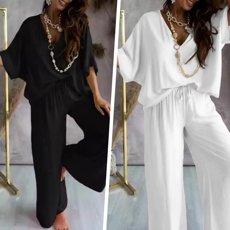 Isabella™ | Loose, plain-colored, casual women's suit – effortless style and comfort