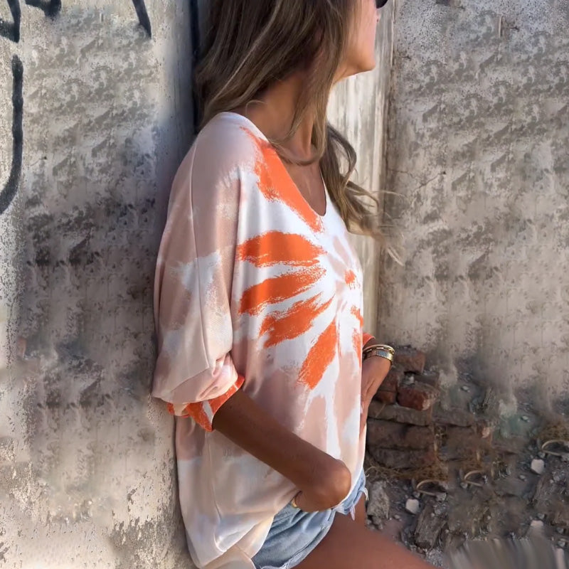 Saskia Comfortable V-Neck Blouse