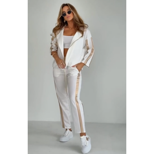 Cosima - Two-piece hooded tracksuit set with waist belt