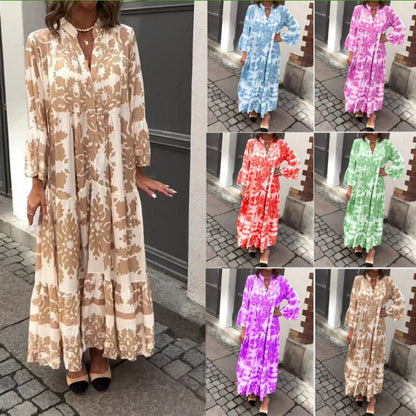 Gabriella Maxi Dress with Bohemian Print