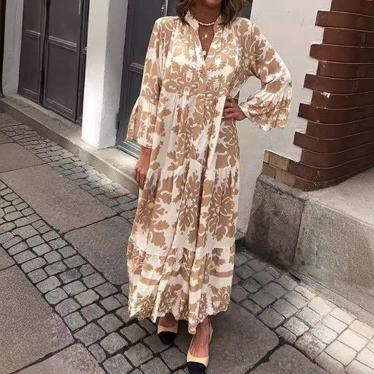 Gabriella Maxi Dress with Bohemian Print