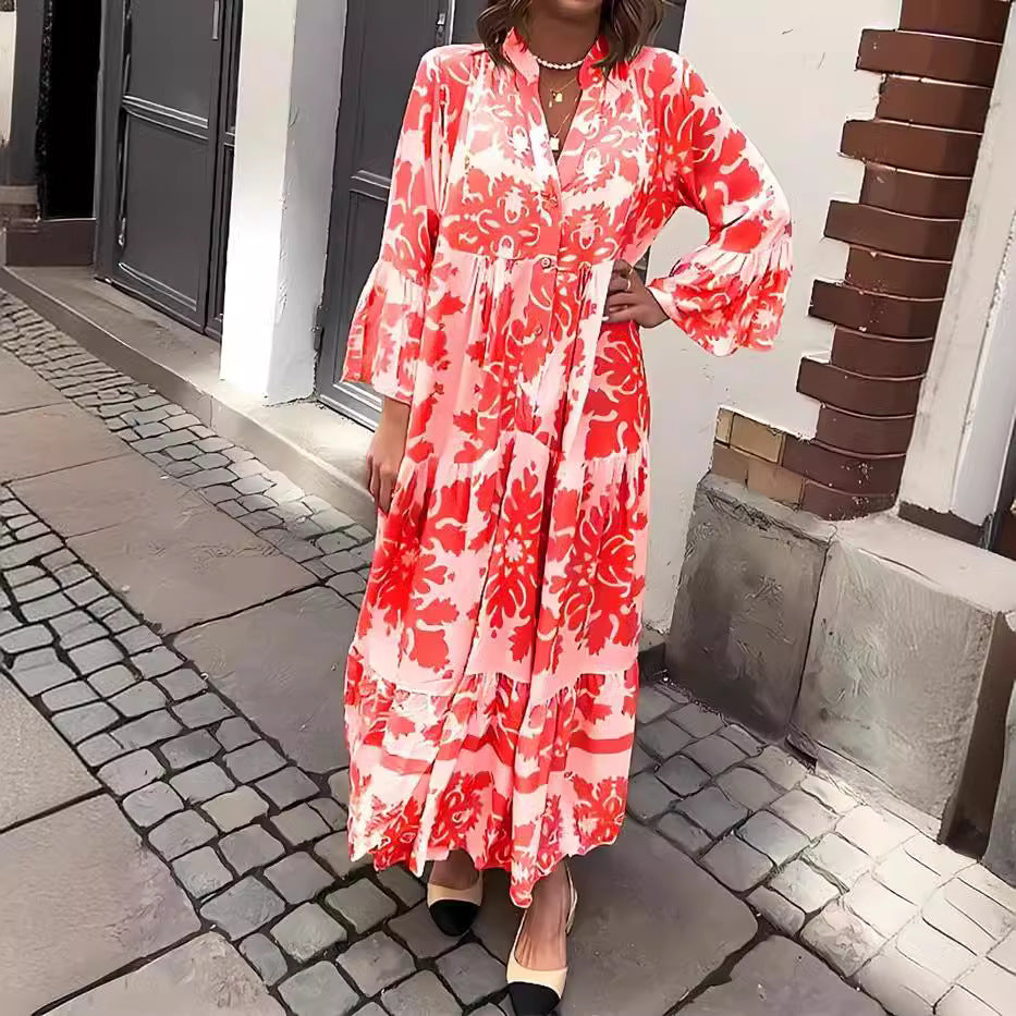 Gabriella Maxi Dress with Bohemian Print
