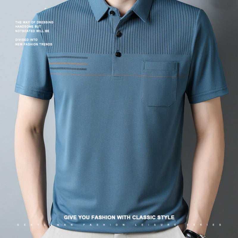 Thin, breathable, casual short-sleeve t-shirt for men