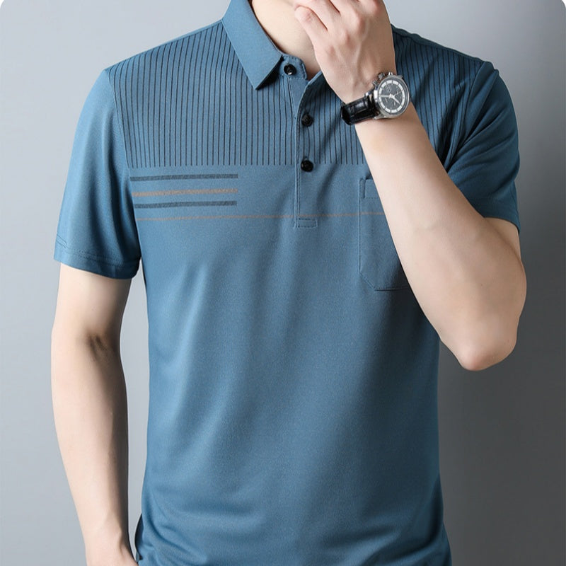 Thin, breathable, casual short-sleeve t-shirt for men